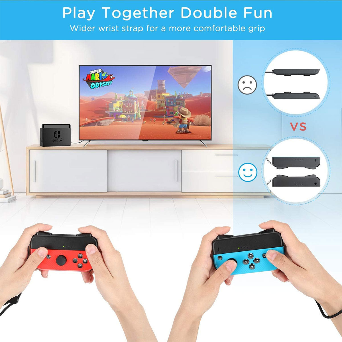 Dobe Joy-Pad (L) / (R) for Nintendo Switch / Nintendo Switch OLED (Blue/Red) TNS-19053