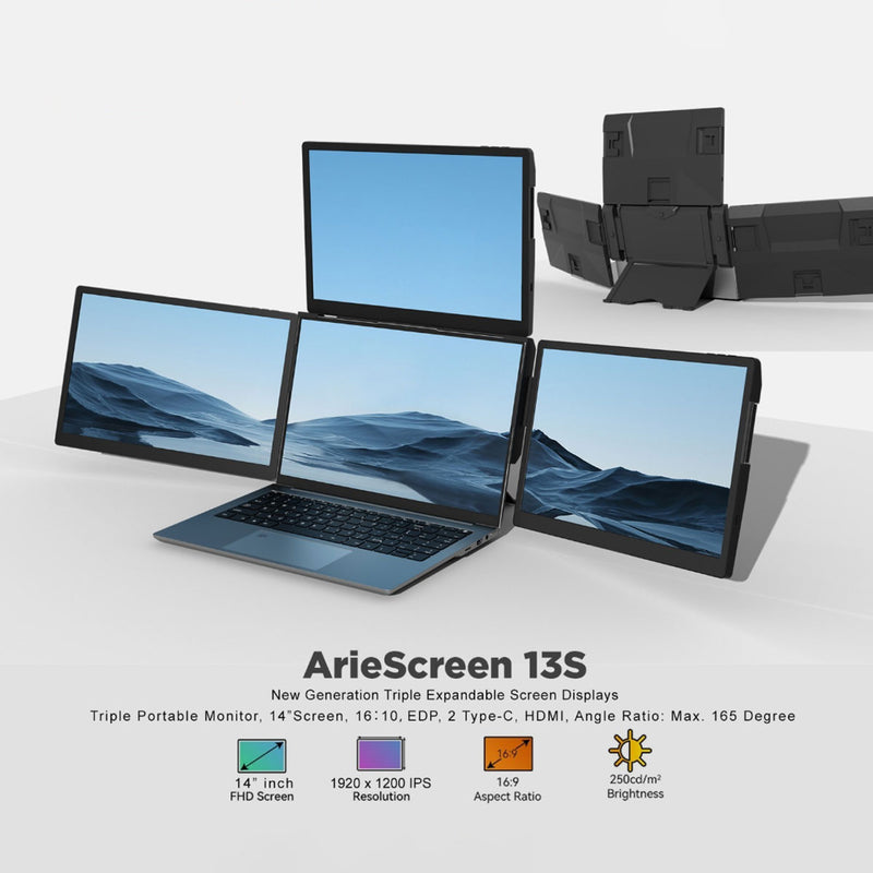 Arie 13 13" FHD (1920x1080) 60Hz 3ms IPS Triple Portable Monitor