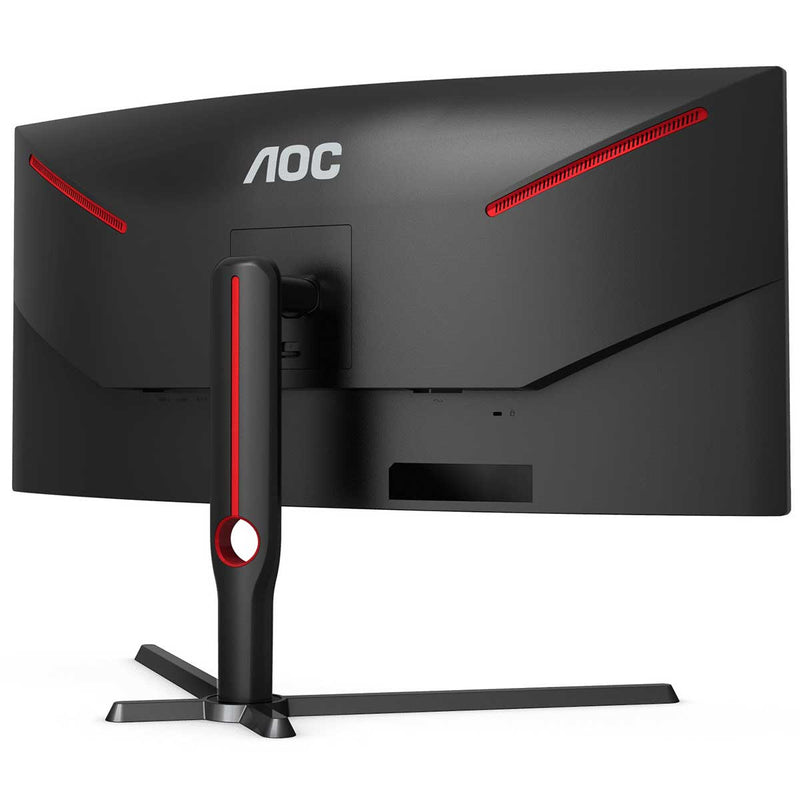 AOC CU34G3S/71 34" WQHD (3440X1440) 165HZ 1MS Curved Freesync Gaming Monitor (Black/Red)