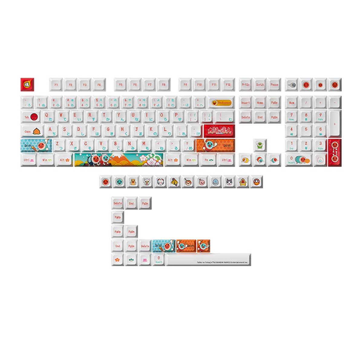 Akko Taiko No Tatsujin Keycap Set JDA Profile 137 Keys