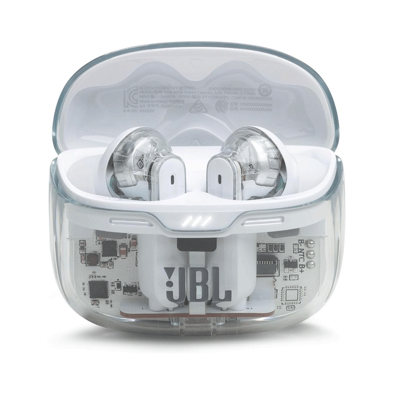 JBL Tune Beam True Wireless Noise Cancelling Earbuds (Ghost White)
