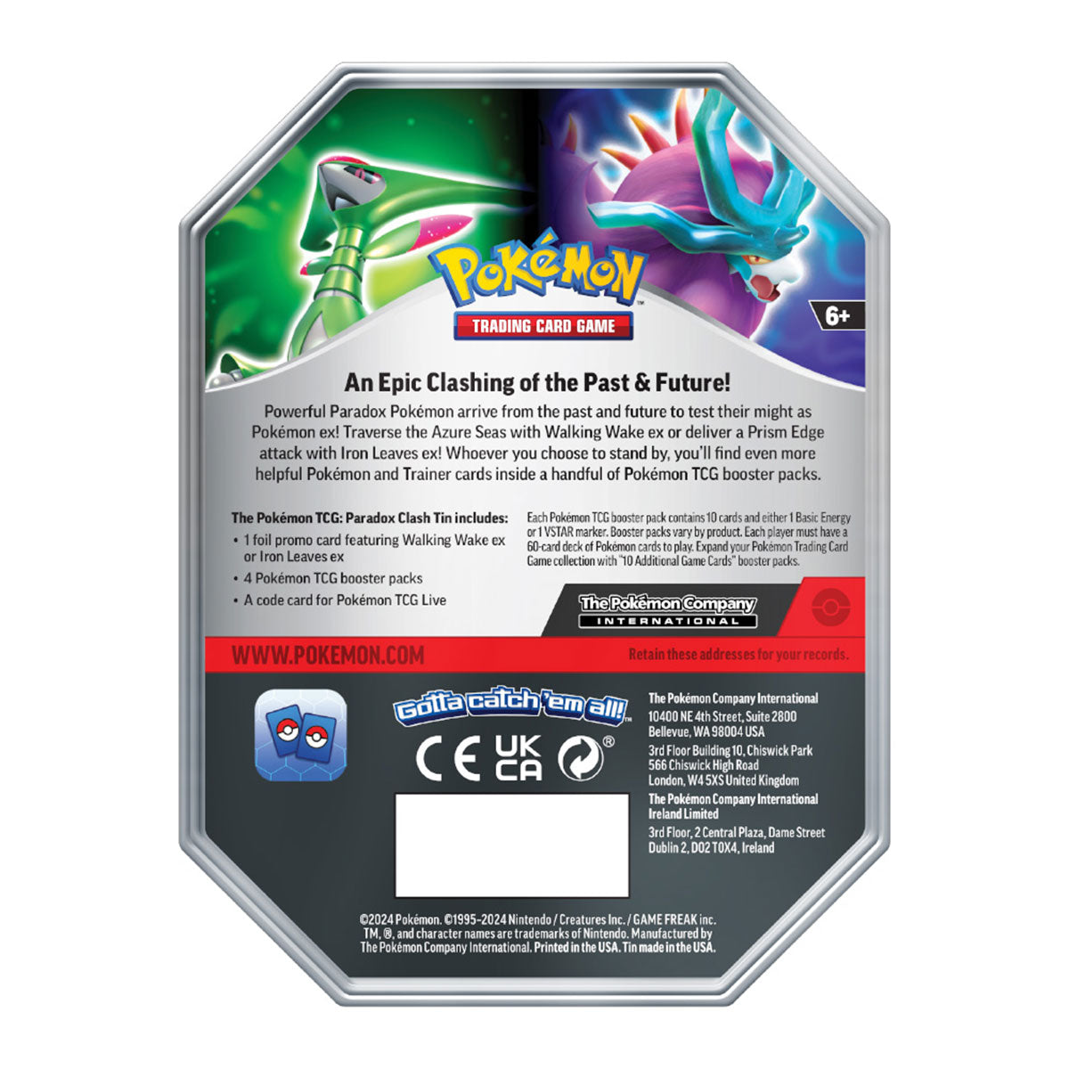 Pokemon Trading Card Game Paradox Clash Tin