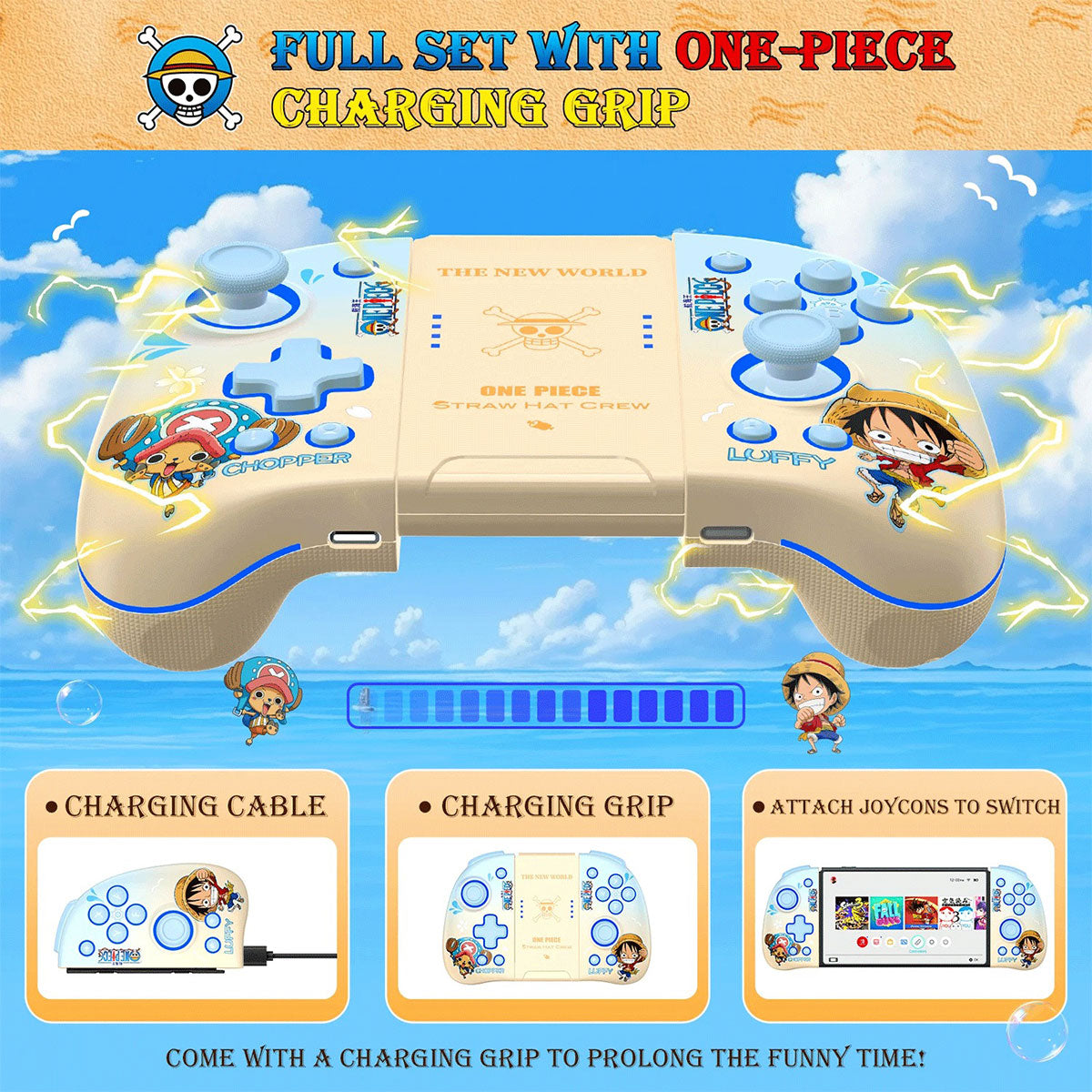 IINE Joy Pad Controller For N-Switch / N-Switch Lite / N-Switch OLED (Luffy & Chopper) (L910)