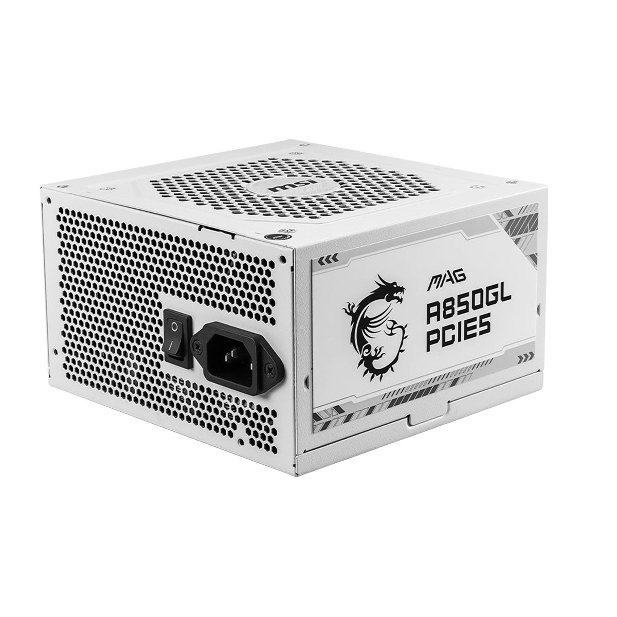 MSI MAG A850GL PCIe 5.0 850W 80+ Gold Gen 5 ATX 3.0 Full Modular Power Supply (White)