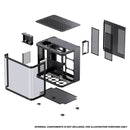Jonsbo TK-2 ATX Separated Cabinet Computer Case (Black, White)