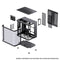 Jonsbo TK-2 ATX Separated Cabinet Computer Case (Black, White)
