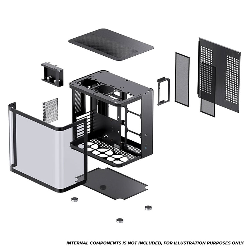 Jonsbo TK-2 ATX Separated Cabinet Computer Case (Black, White)