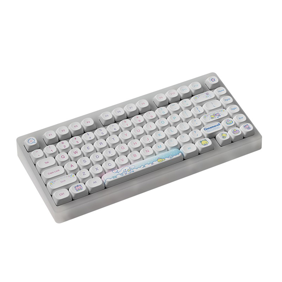 Akko Cinnamoroll ACR TOP 75B Acrylic Case Multi-Mode RGB Hot-Swappable Mechanical Keyboard (Regular PBT Keycaps) (Akko V3 Piano Pro Switch)