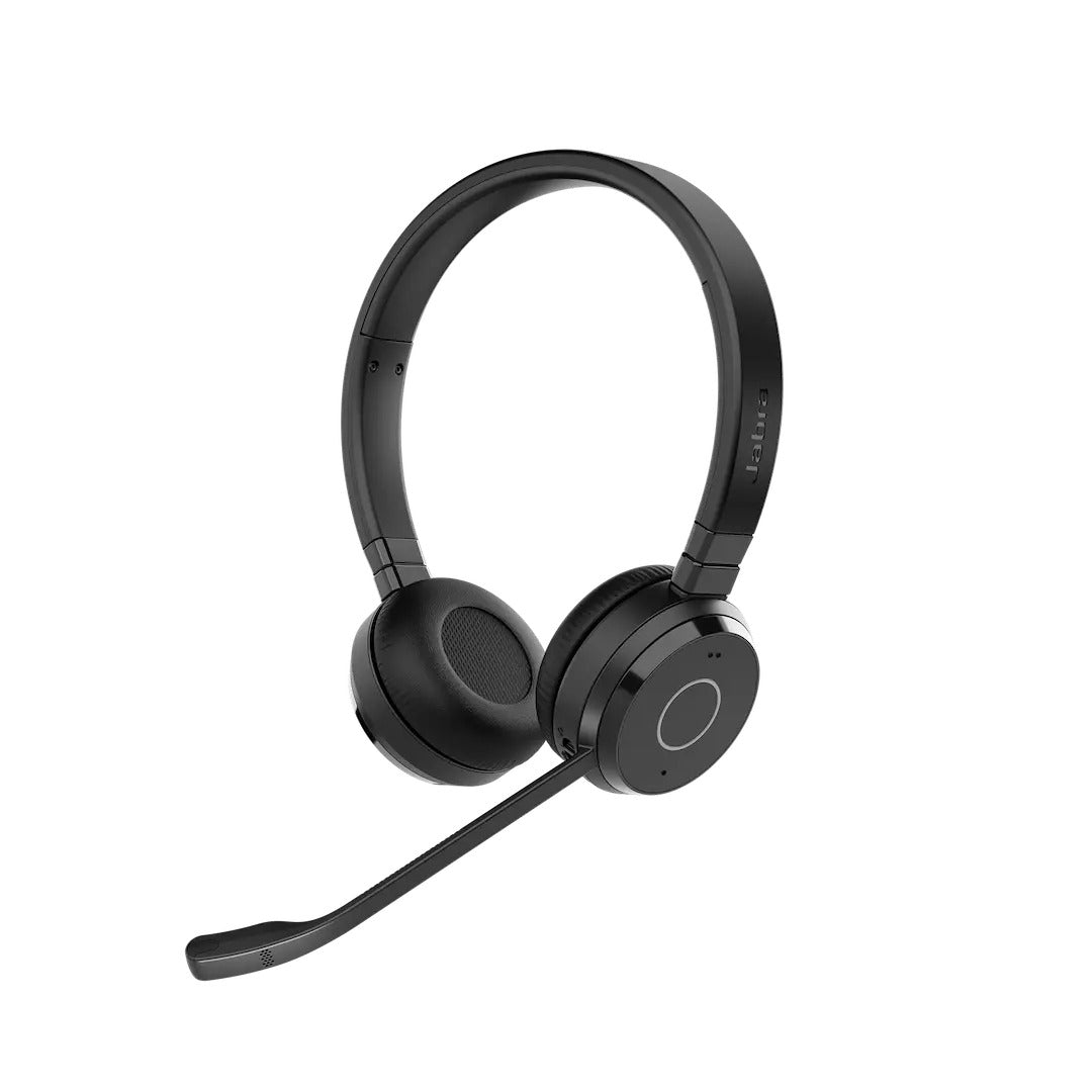 Jabra Evolve 65 TE USB-A UC Stereo Bluetooth Wireless Headset with Charging Stand