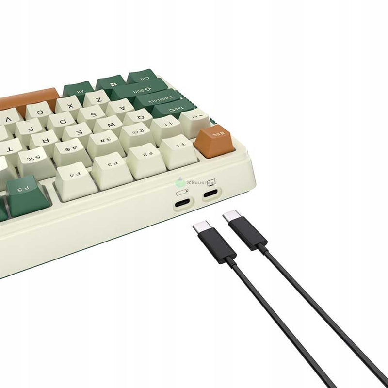 Royal Kludge RK-H81 Tri-Mode RGB 81 Keys Hot Swappable Mechanical Keyboard Timing Machine  (k Silver Switch)