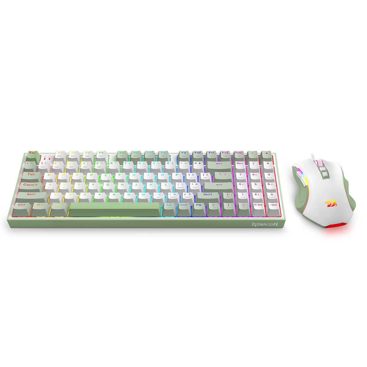 Redragon S134 Ultimate Gaming Rig Mechanical Gaming Keyboard + Mouse Combo (Dust-Proof Brown) (Winter Edition)