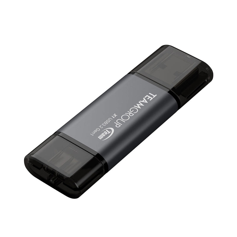 TeamGroup X1 128GB USB 3.2 Gen1 Type-C & Type-A 100MB/s Read Flash Drive (TX13128GC01)