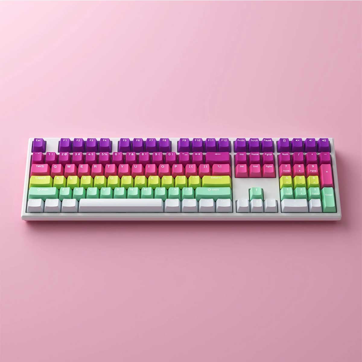 Akko MG108B Rainbow Multi-Mode RGB Hot-Swappable Mechanical Keyboard (TTC Gold Red)