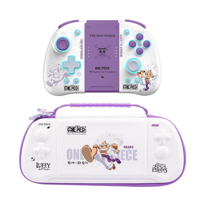 IINE Switch Left and Right Controller Luffy + Storage Bag for Switch Lite/ Switch/ Switch OLED (Luffy) Bundle (L944)