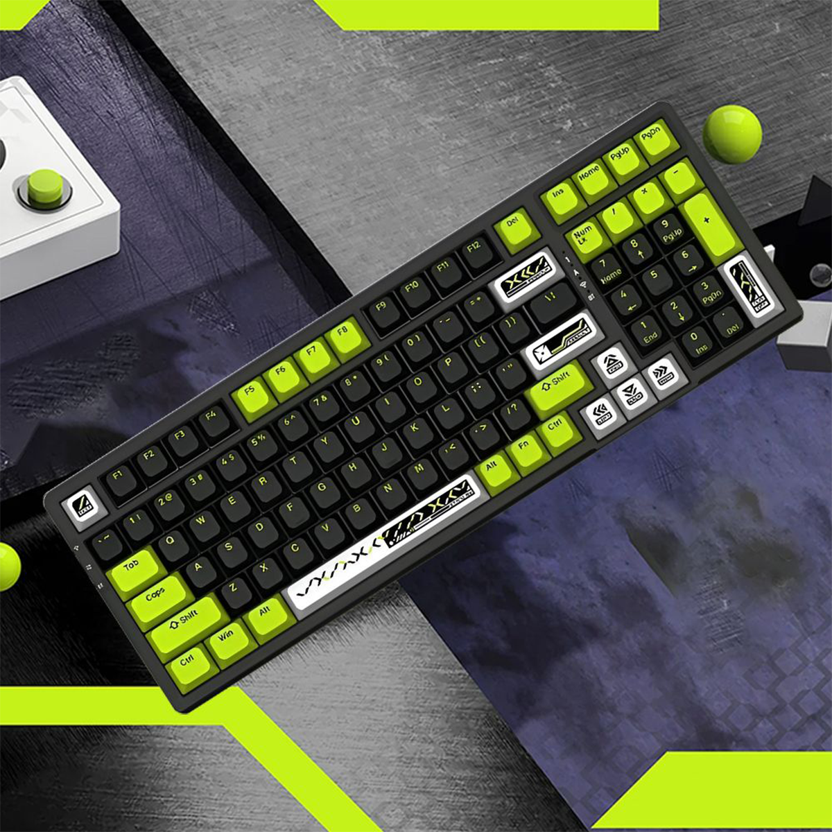 VGN V98 Pro V2 Wireless Gaming Mechanical Keyboard (Genji Numbani) (Ice Cream Pro Switch)