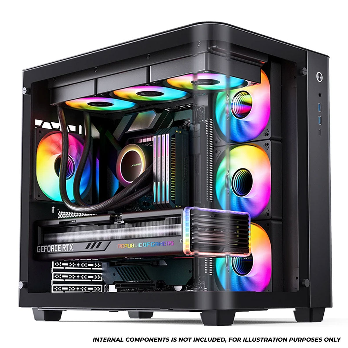 Jonsbo TK-3 ATX Separated Cabinet Computer Case (Black, White)