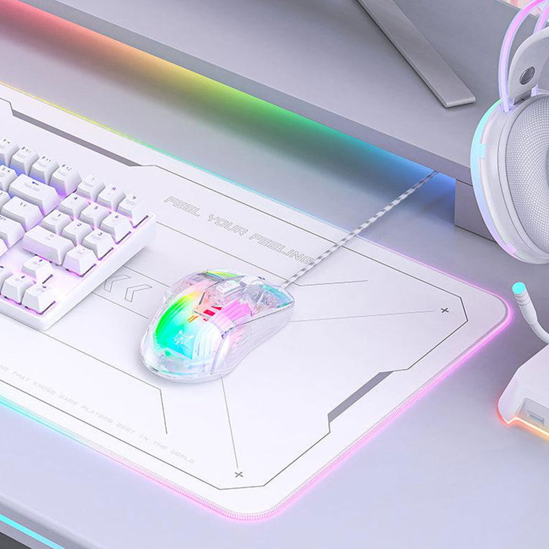 Onikuma CW923 RGB Wired eSports Gaming Mouse (Transparent)