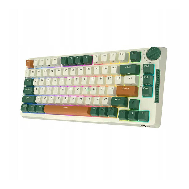 Royal Kludge RK-H81 Tri-Mode RGB 81 Keys Hot Swappable Mechanical Keyboard Time Machine (Sky Cyan Switch)