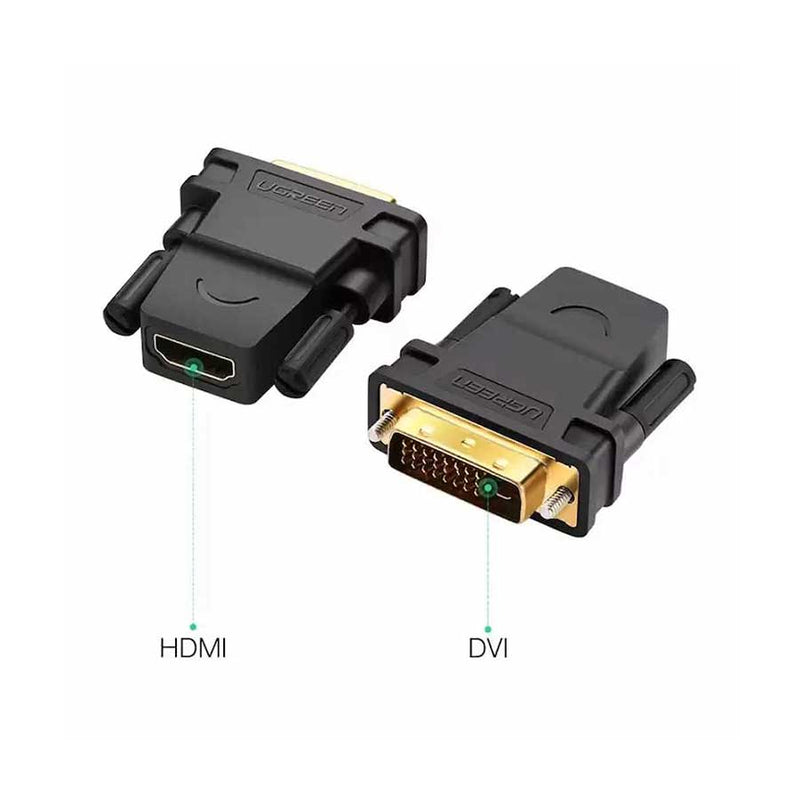 UGreen DVI 24+1 Male To HDMI Female Adapter (Black) (20124/20124)