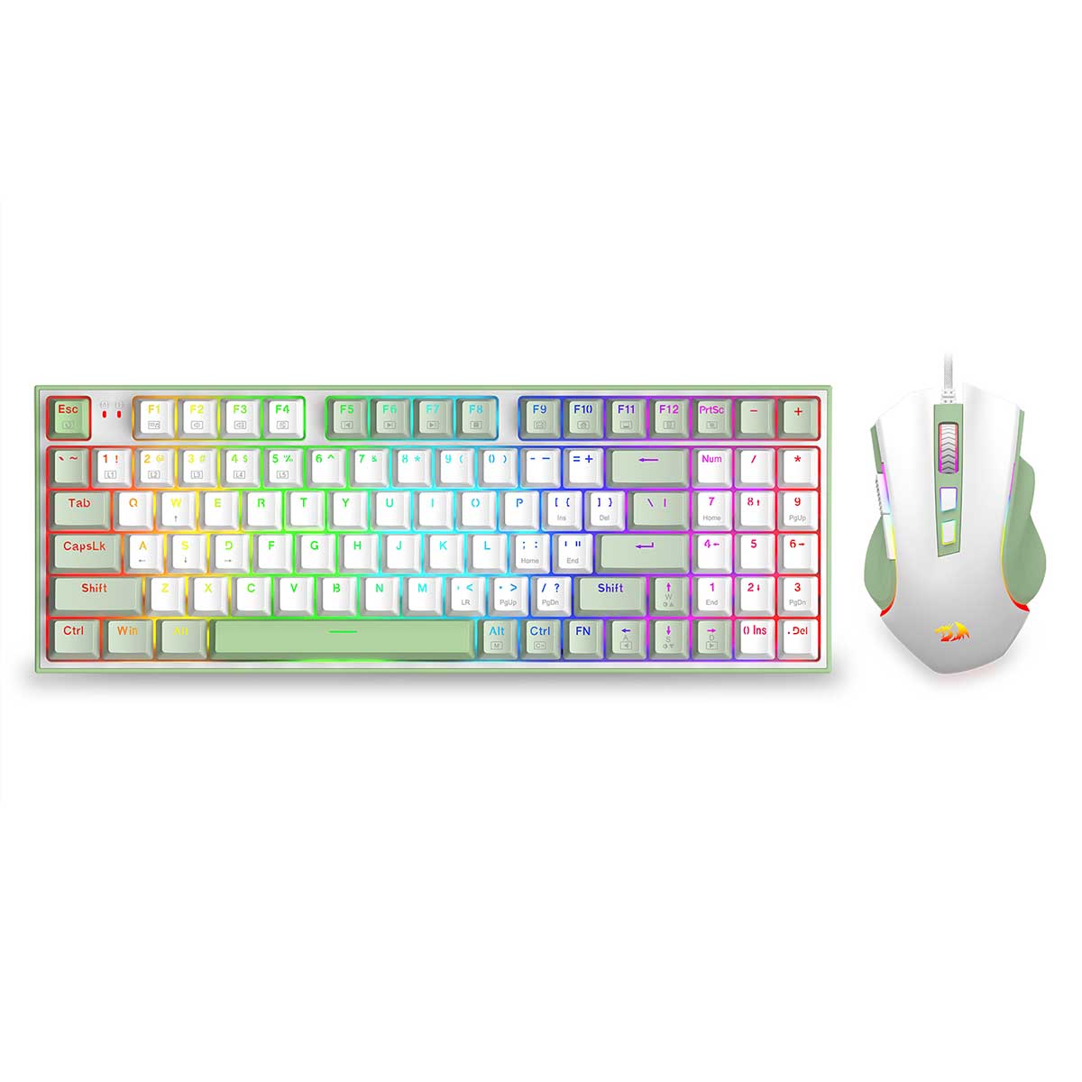 Redragon S134 Ultimate Gaming Rig Mechanical Gaming Keyboard + Mouse Combo (Dust-Proof Brown) (Winter Edition)