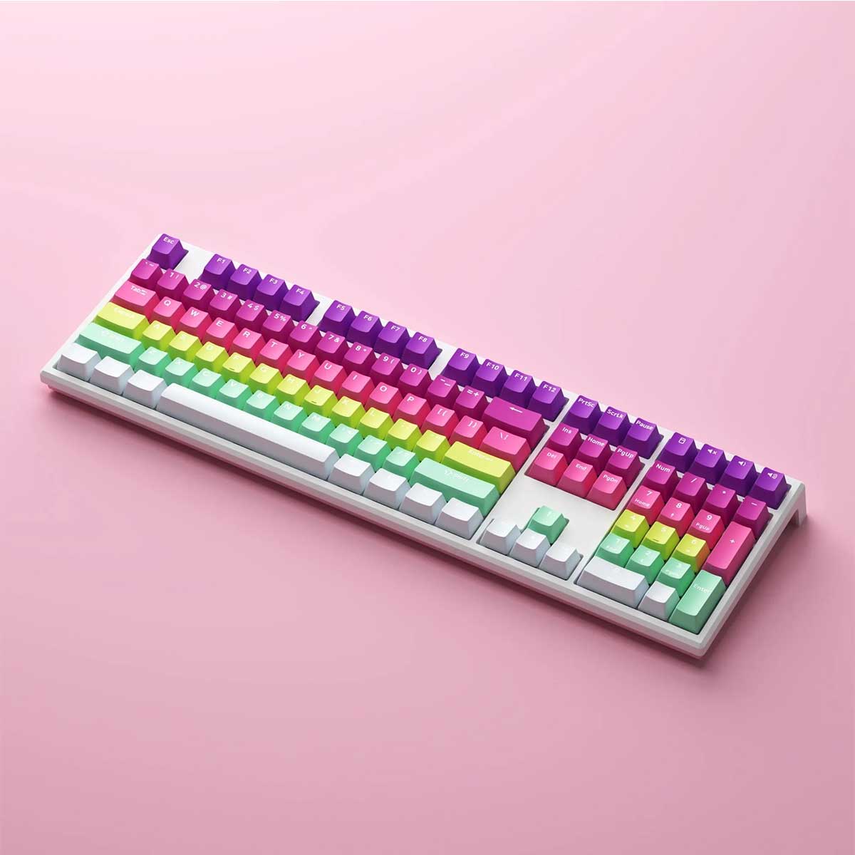 Akko MG108B Rainbow Multi-Mode RGB Hot-Swappable Mechanical Keyboard (TTC Gold Red)