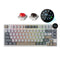 Royal Kludge RK N80 Tri-Mode RGB 80 Keys Hot Swappable Mechanical Keyboard Pearly Dawn