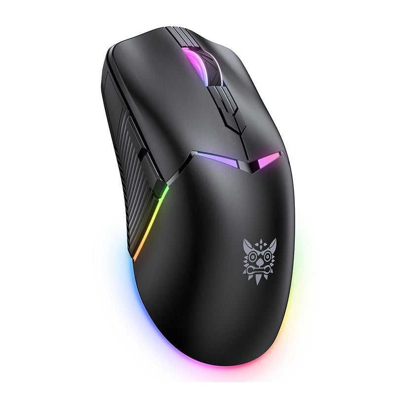 Onikuma CW928 RGB Tri-Mode Gaming Mouse (Black, White)