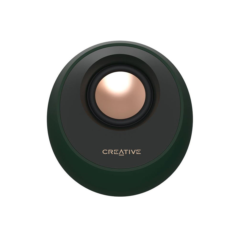 Creative Pebble Pro Minimalist 2.0 USB-C Speakers With Bluetooth 5.3 & Customizable RGB Lighting (Green, White)
