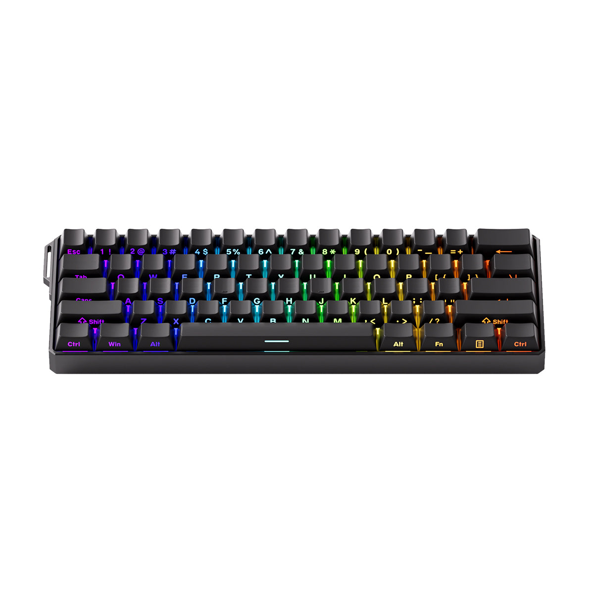 MonsGeek FUN60 Ultra SP Shine-Through Multi-Mode RGB Mechanical Keyboard (Black) (Akko Glare Magnetic Switch)