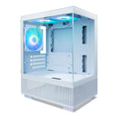 Tecware Infinity M2 Dual Tempered Glass MATX Gaming Case (White)