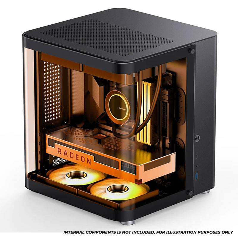 Jonsbo TK-1 M-ATX Separated Cabinet Computer Case (Black, White)
