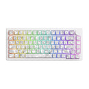 MonsGeek M1 V5 Contour Lines Aluminum Case Multi-Mode RGB Hot-Swappable Mechanical Keyboard (White) (Akko V3 Piano Pro Switch)