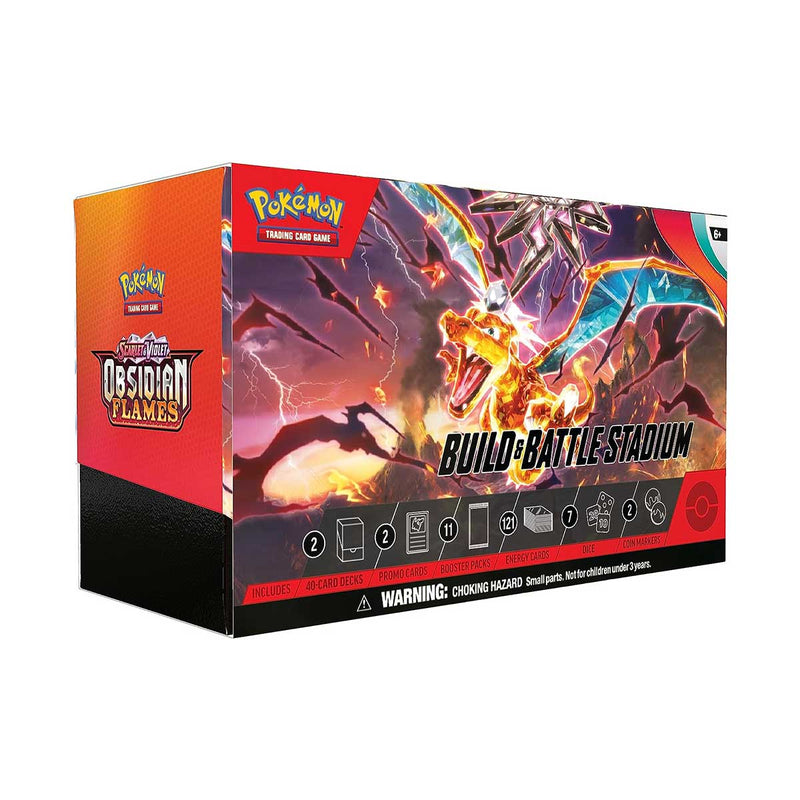 Pokemon Trading Card Game Sv03 Scarlet & Violet Obsidian Flames Build & Battle Stadium Box (186-85397)