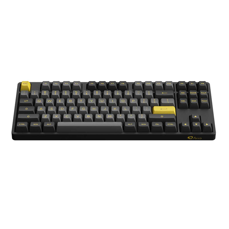 Akko Black & Gold 5087B Plus RGB Hot-Swappable Mechanical Keyboard (Akko CS Silver)