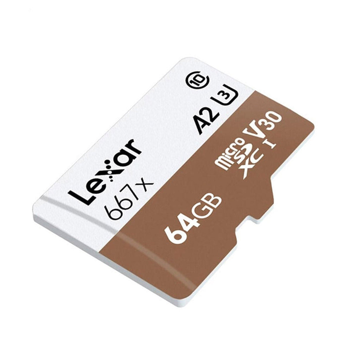 Lexar Professional 667x 64GB microSDXC UHS-I C10 U3 V30 A2 100MB/s Read Memory Card (LSDMI64GB667A)