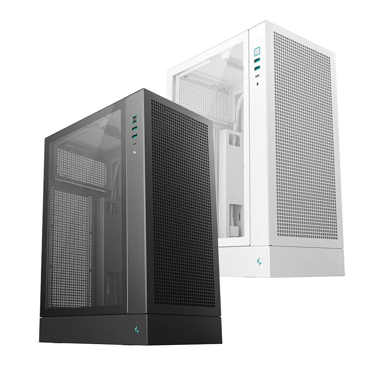 DeepCool CH170 Plus Vertical M-ATX Compact Case (Black, White)