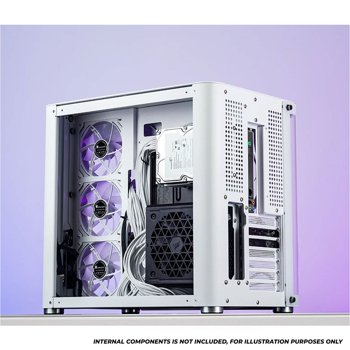 Jonsbo TK-2 ATX Separated Cabinet Computer Case (Black, White)