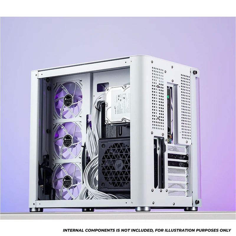 Jonsbo TK-2 ATX Separated Cabinet Computer Case (Black, White)