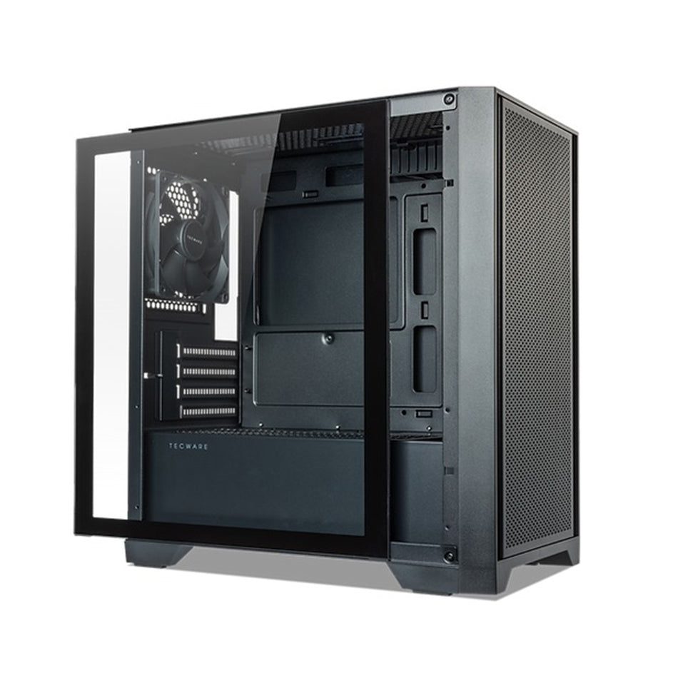 T2 Computer Case Tecware NEO M2 TG High Airflow Matx Case Tempered Glasse PC Case (Black ...