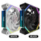 DarkFlash INF34R Single Reverse Blade PWM ARGB Cooling Fan (Black, White)