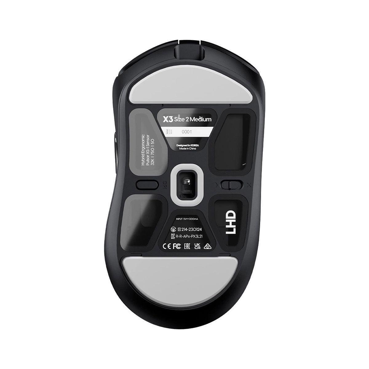 Pulsar X3 LHD Left Handed Ultralight Weight eSports Mouse Size 2