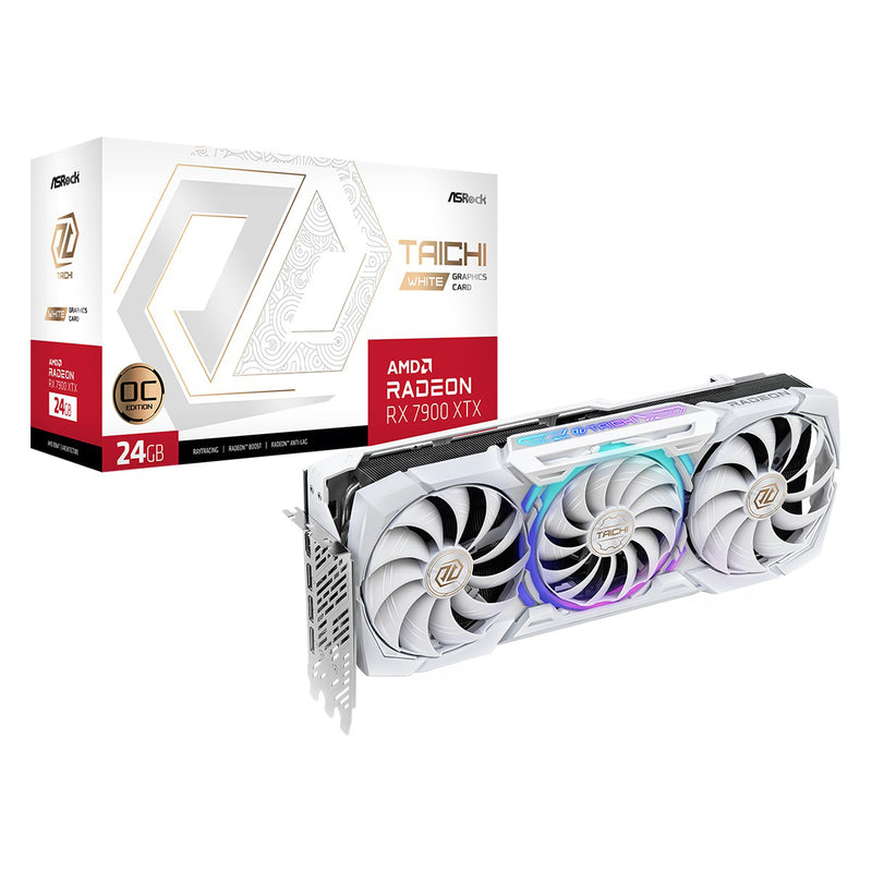 ASRock AMD Radeon RX 7900 XTX Taichi 24GB OC GDDR6 Graphics Card (White)