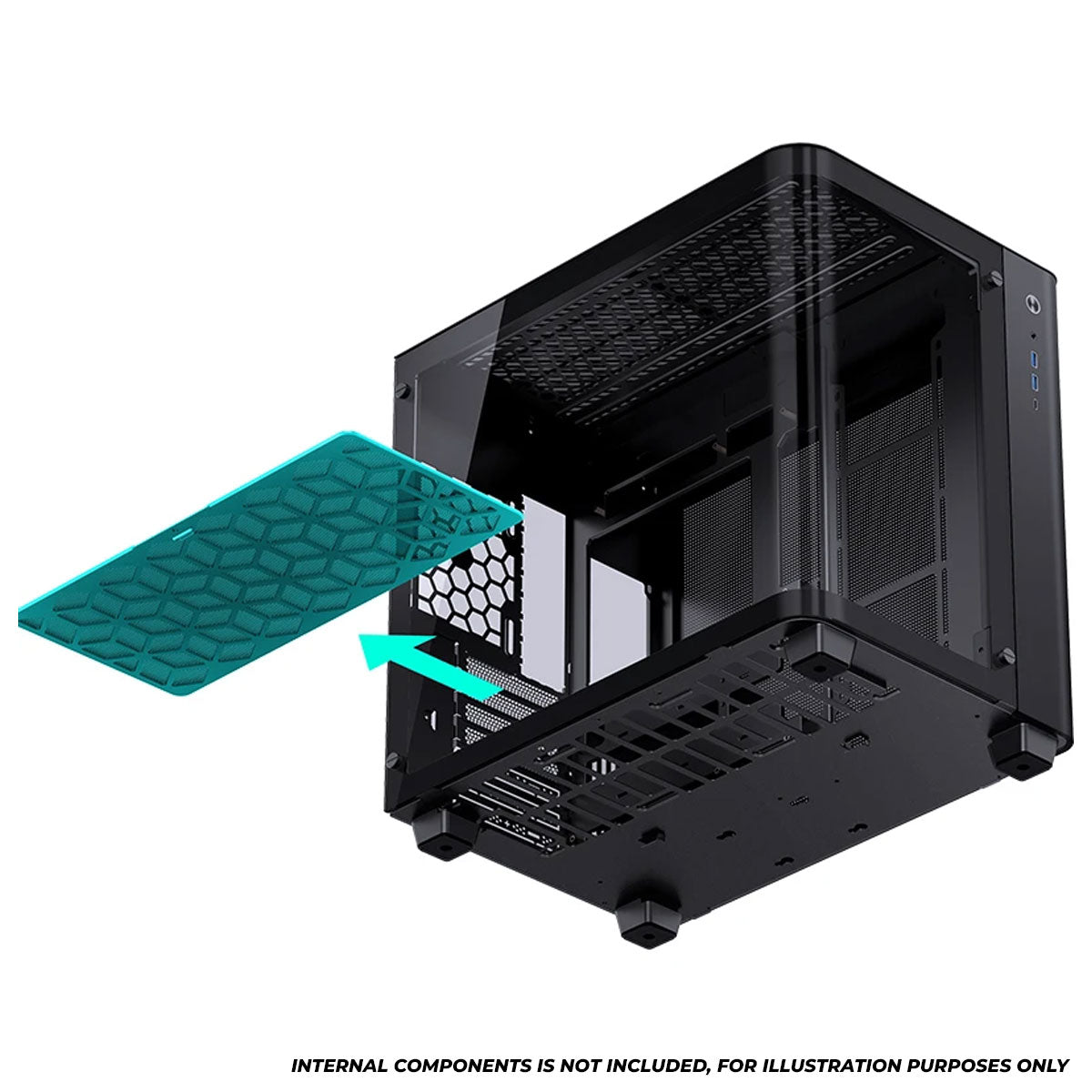 Jonsbo TK-3 ATX Separated Cabinet Computer Case (Black, White)