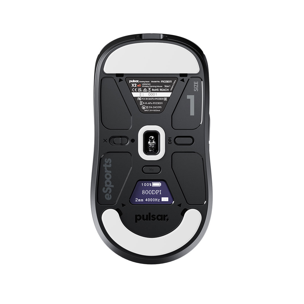 Pulsar X2 V3 ES Esports Tournament Edition Wireless Gaming Mouse Size 1 (Black) (PX23ES11)