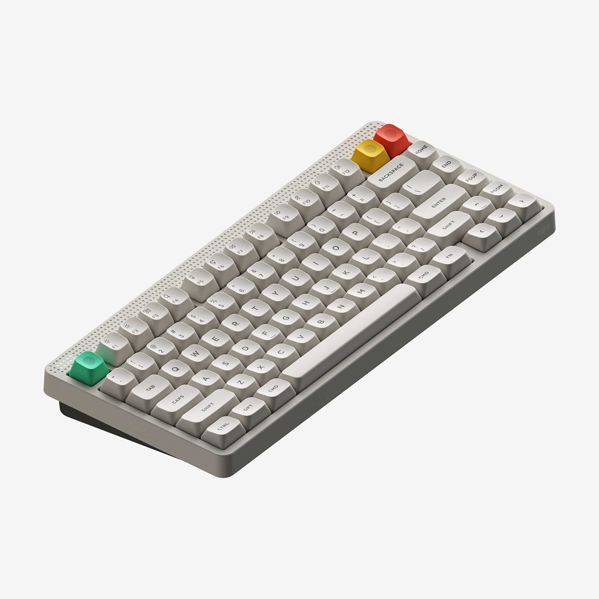 Nuphy Node75 High-Profile Hot-Swappable 82-Key Tri-Mode Wireless Mechanical Keyboard (Lunar White)
