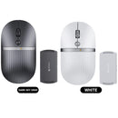 ProtoArc HubMouse 2-in-1 Swappable Modular HubMouse with Customized Hub (Dark Sky Gray, White)