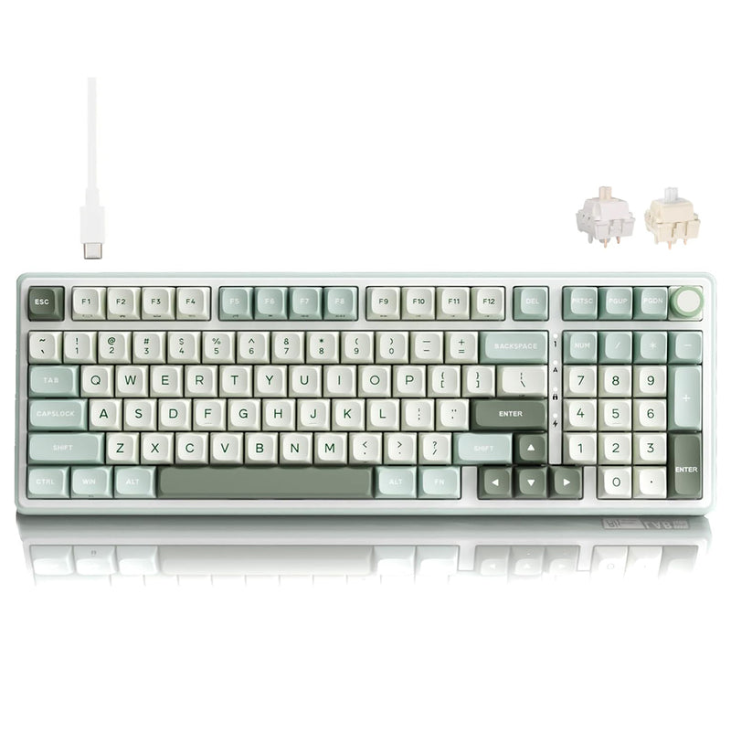 Royal Kludge R98Pro Wired RGB 98 Keys Hot-Swappable Mechanical Keyboard Sky Cyan | DataBlitz