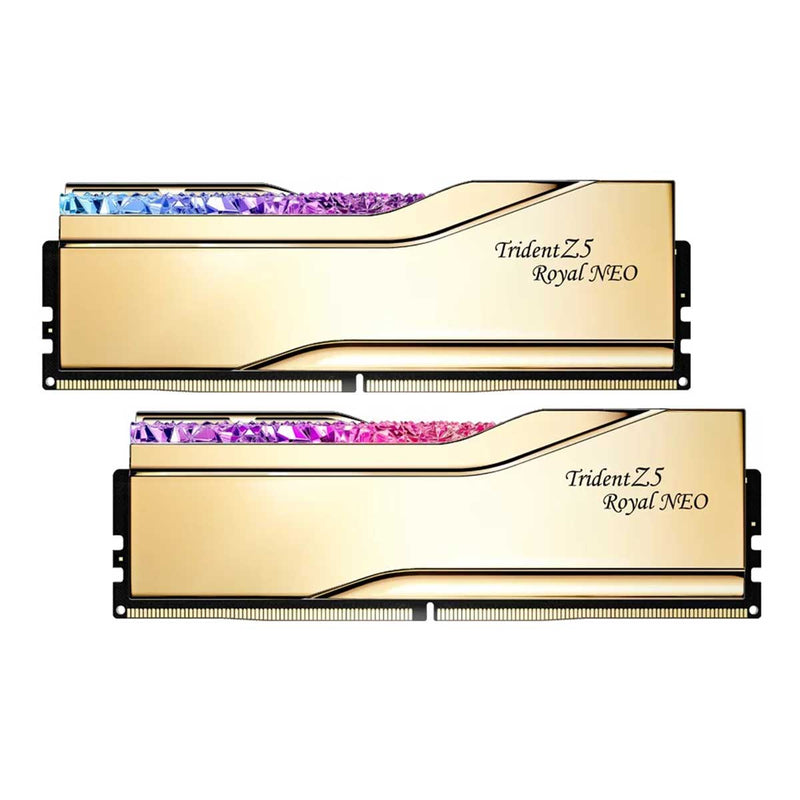 G.Skill Trident Z5 Royal Neo DDR5 48GB (2x24GB) 6000 MT/s CL28-36-36-96 1.35V AMD EXPO Desktop Memory (Gold) (F5-6000J2836F24GX2-TR5NG)