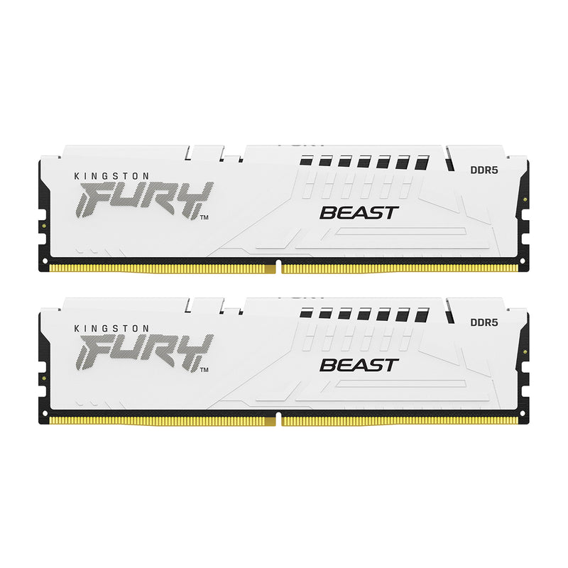Kingston Fury Beast 64GB (2X32GB) DDR5 Expo 5600MT/S CL36 Memory (White) (KF556C36BWEK2-64)