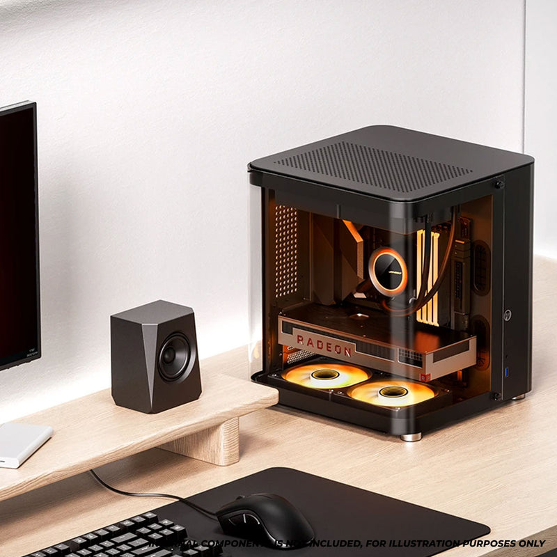 Jonsbo TK-1 M-ATX Separated Cabinet Computer Case (Black, White)